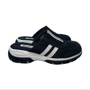 Mudd Platform Mule Sneaker Sandal - vintage 90s/2000   Navy Blue with White 7M